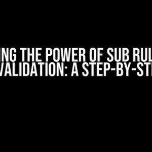 Unlocking the Power of Sub Rules with jQuery Validation: A Step-by-Step Guide