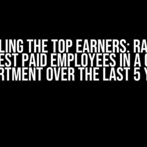 Unveiling the Top Earners: Ranking Highest Paid Employees in a Given Department over the Last 5 Years